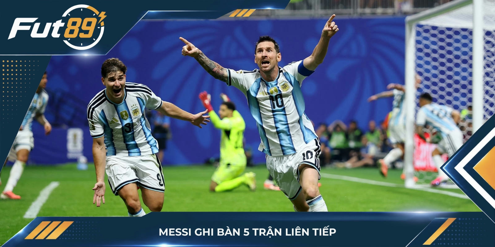 Messi ghi bàn 5 trận liên tiếp