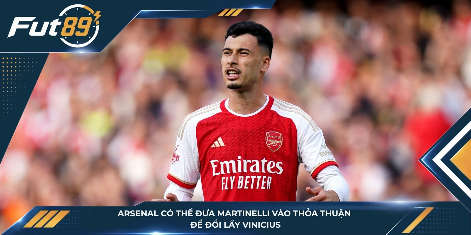 Arsenal có thể đưa Martinelli vào thỏa thuận để đổi lấy Vinicius