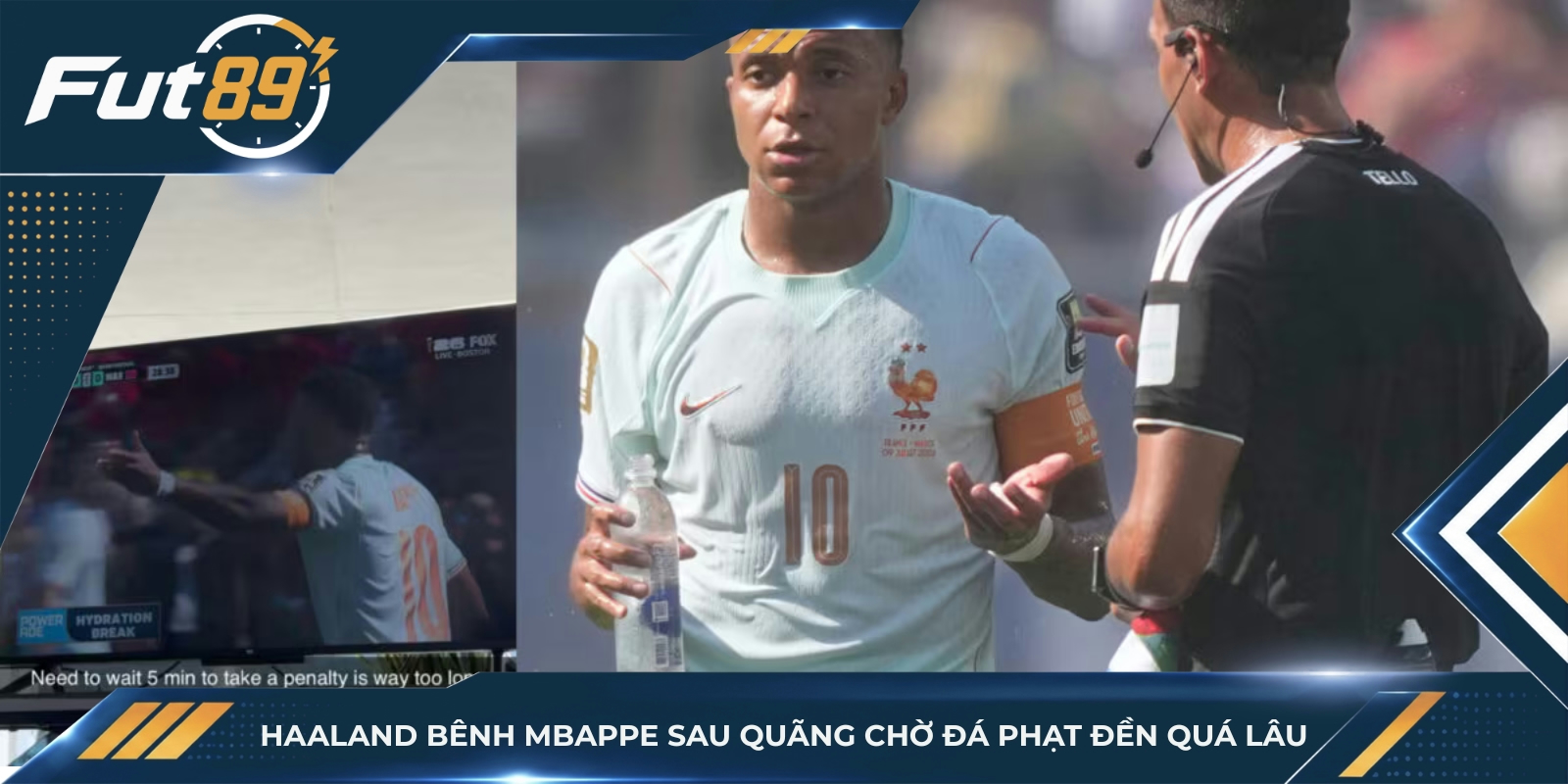 Haaland bênh Mbappe sau quãng chờ đá phạt đền quá lâu