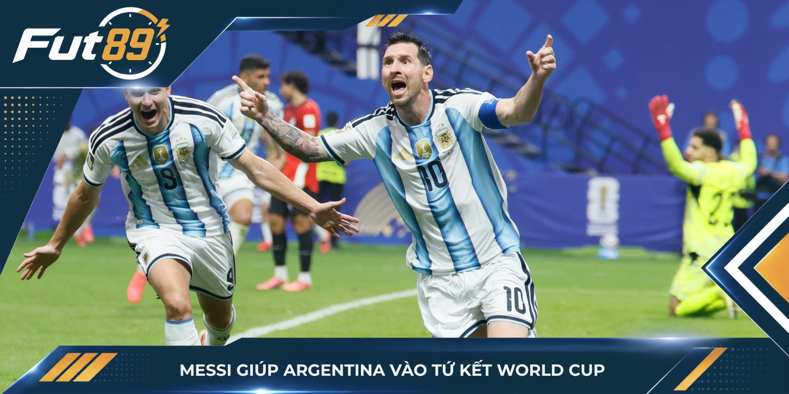 Messi giúp Argentina vào tứ kết World Cup