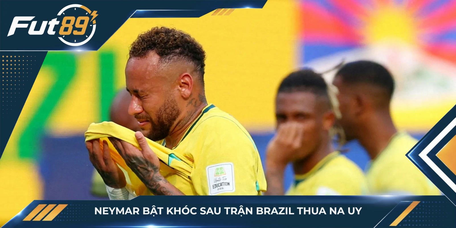 Neymar bật khóc sau trận Brazil thua Na Uy