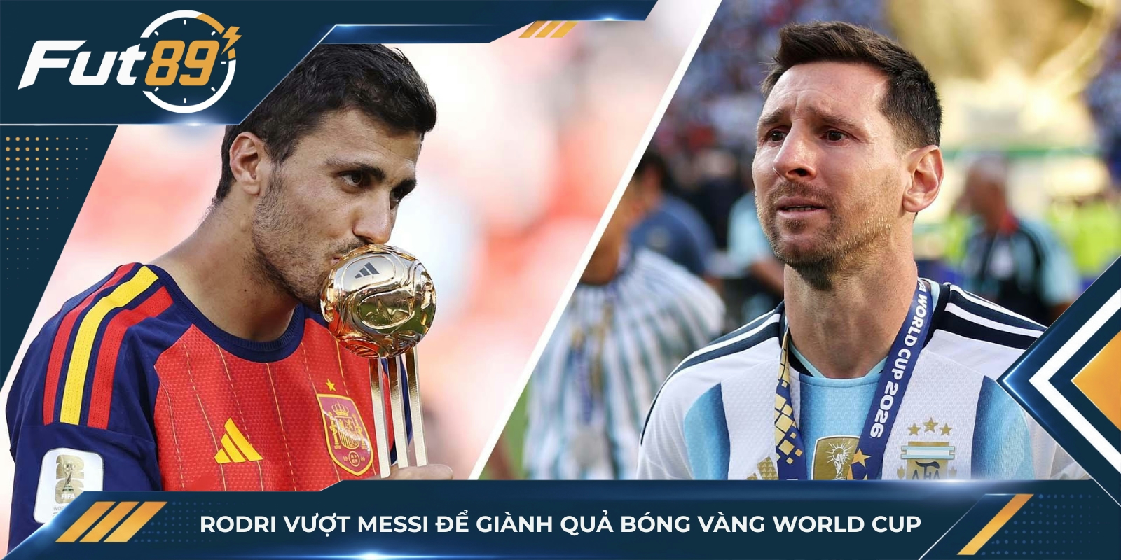 Rodri vượt Messi để giành Quả bóng vàng World Cup