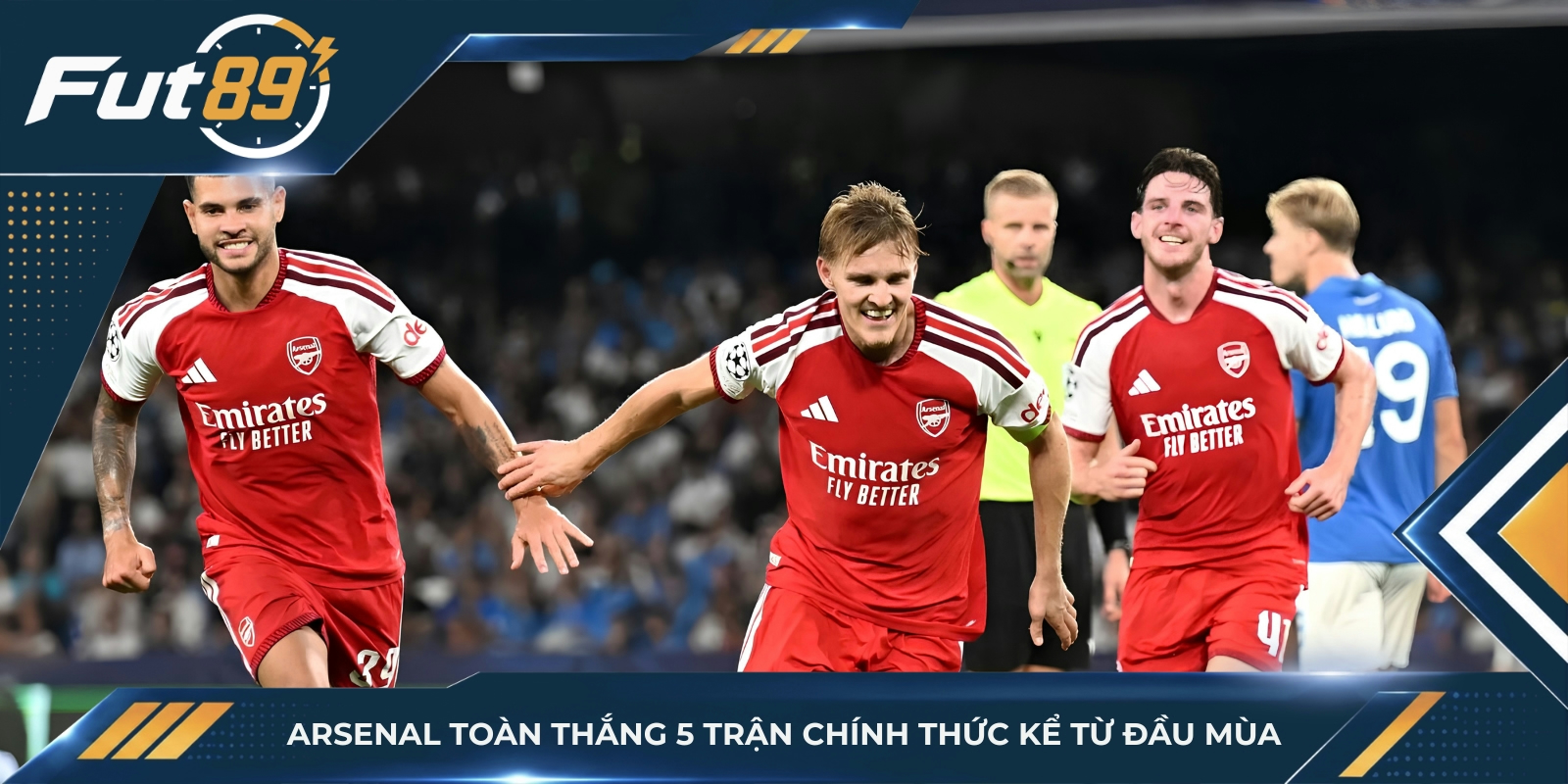Arsenal toàn thắng 5 trận chính thức kể từ đầu mùa