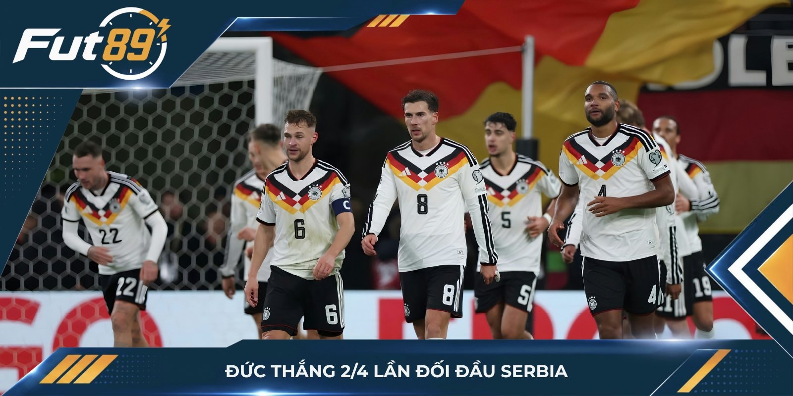 Đức thắng 2/4 lần đối đầu Serbia