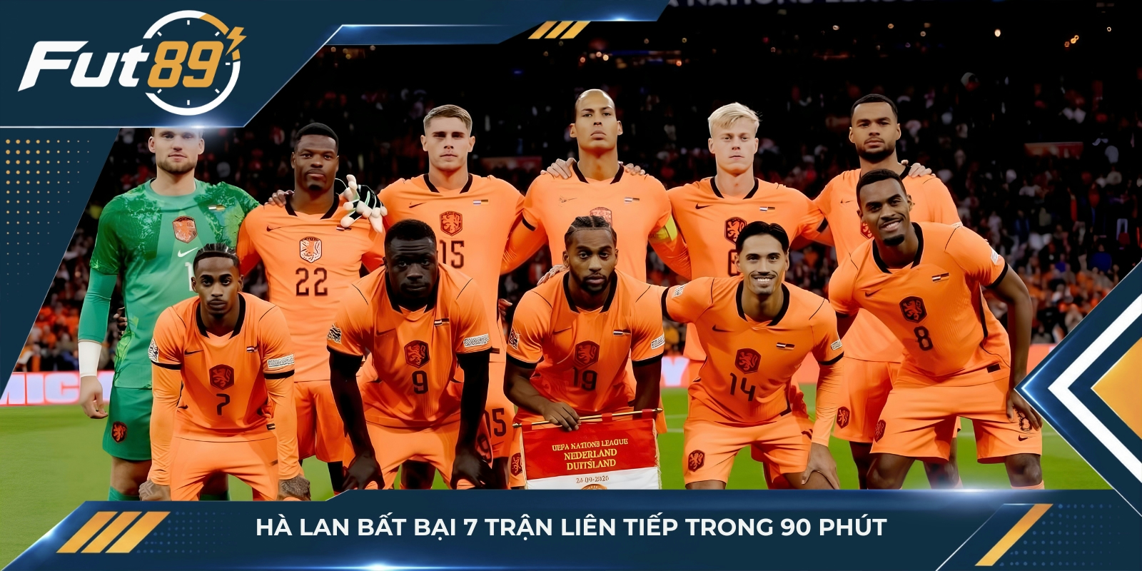 Hà Lan bất bại 7 trận liên tiếp trong 90 phút