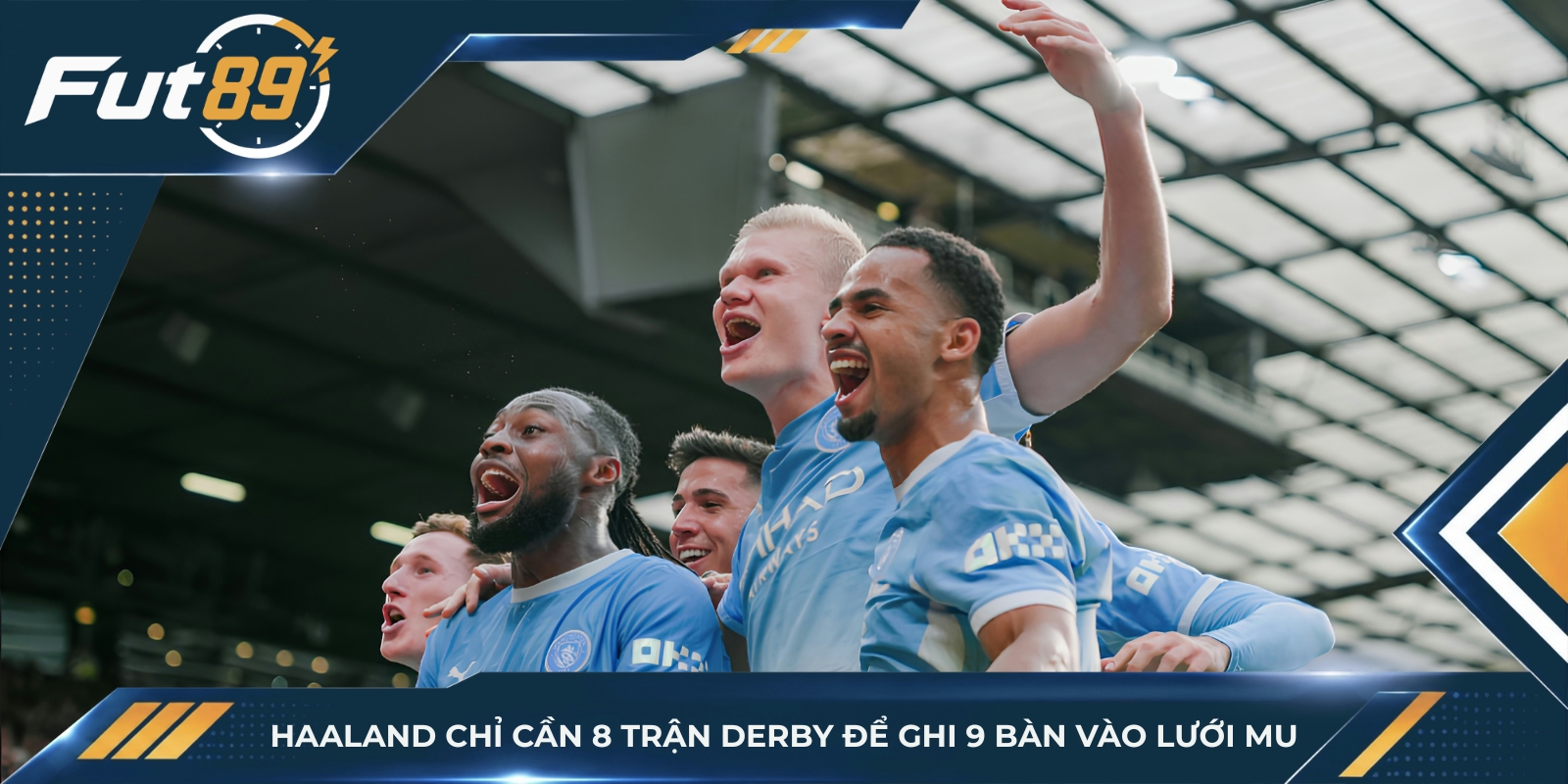 Haaland chỉ cần 8 trận derby để ghi 9 bàn vào lưới MU
