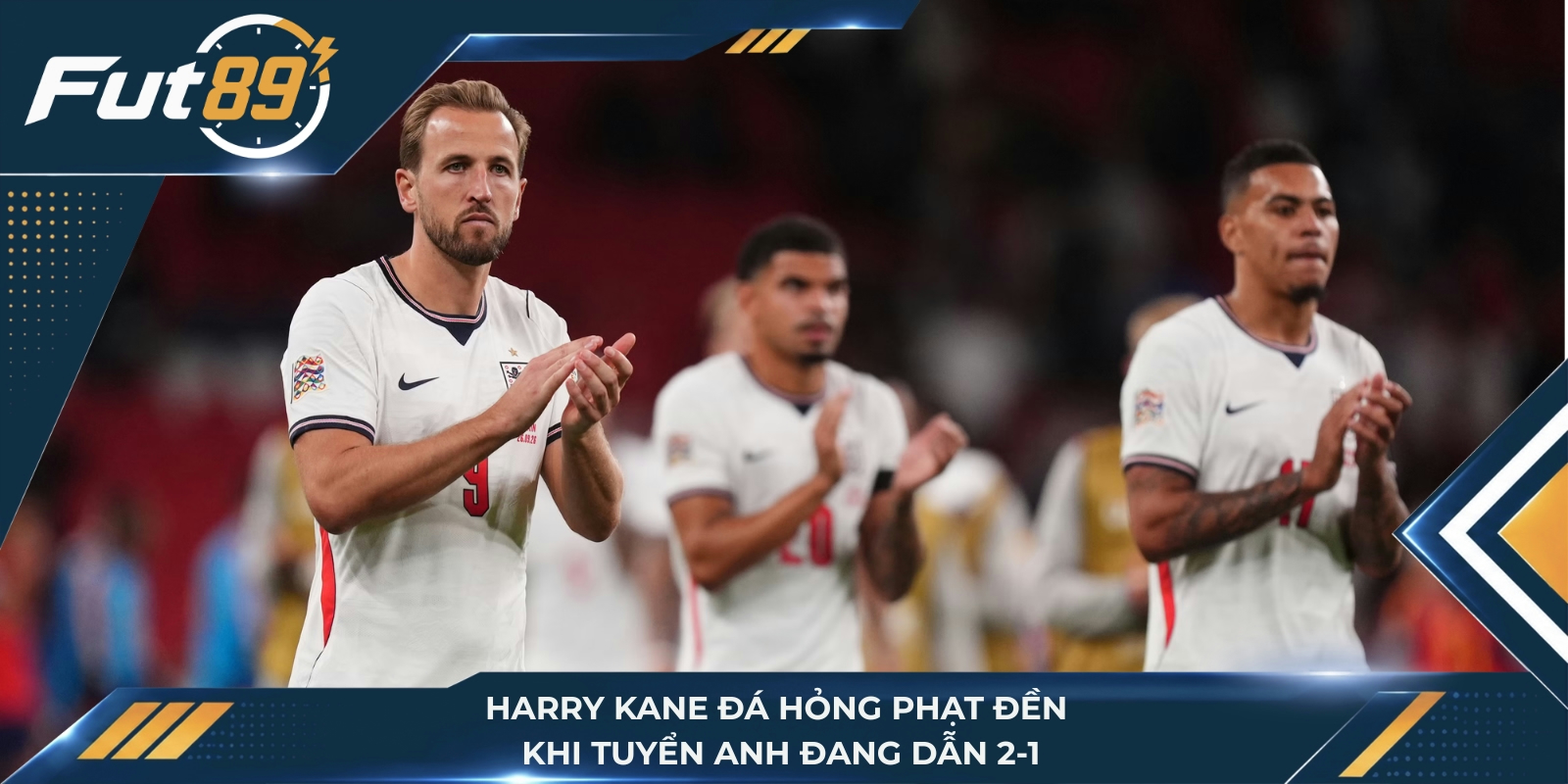 Harry Kane đá hỏng phạt đền khi tuyển Anh đang dẫn 2-1