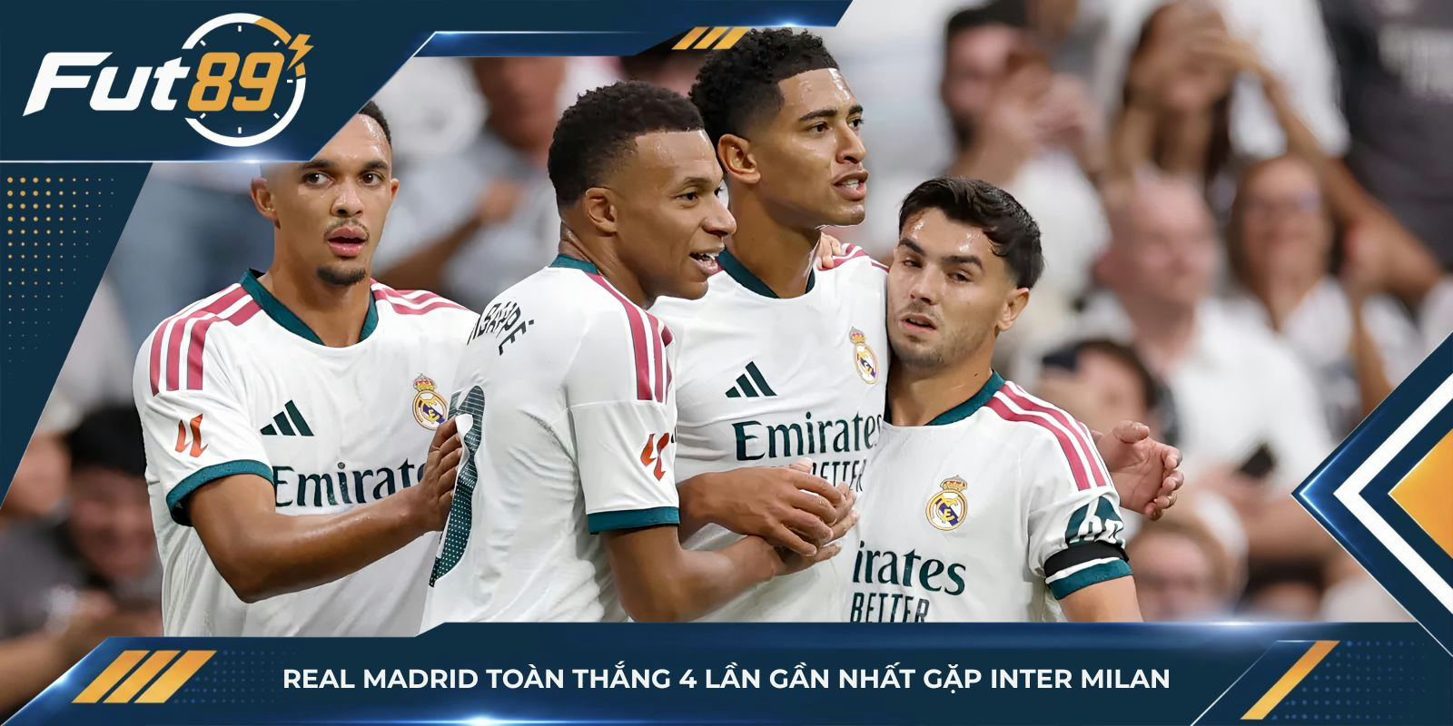 Real Madrid toàn thắng 4 lần gần nhất gặp Inter Milan