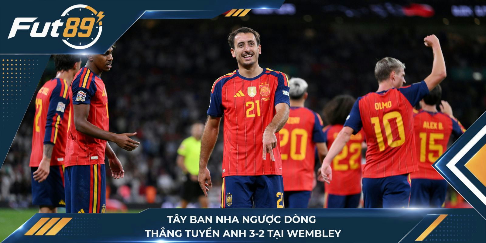 Tây Ban Nha ngược dòng thắng tuyển Anh 3-2 tại Wembley