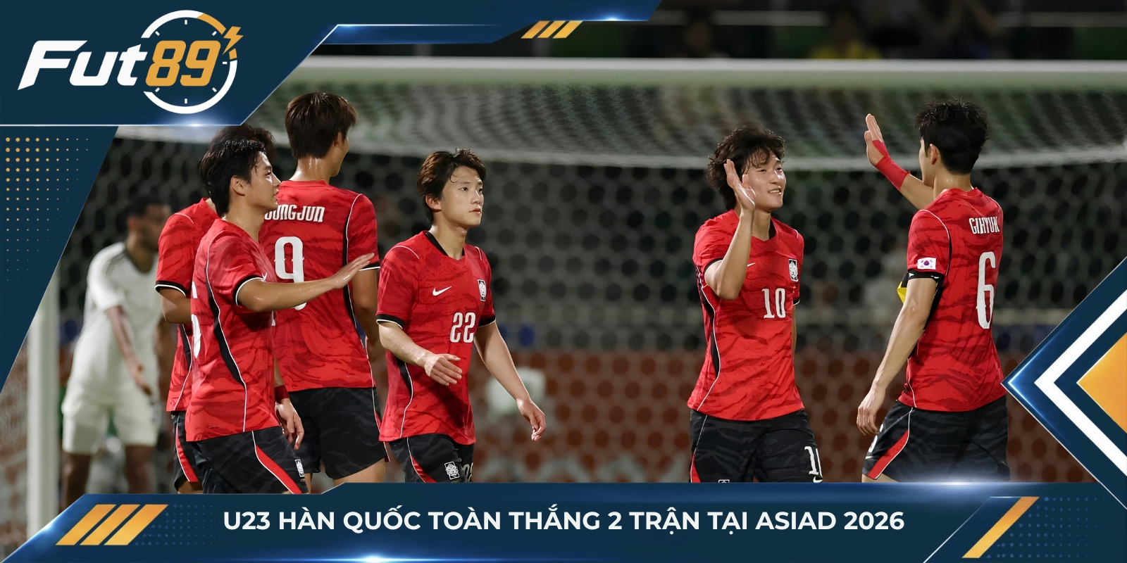 U23 Hàn Quốc toàn thắng 2 trận tại ASIAD 2026