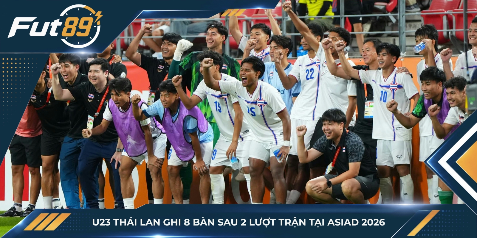 U23 Thái Lan ghi 8 bàn sau 2 lượt trận tại ASIAD 2026