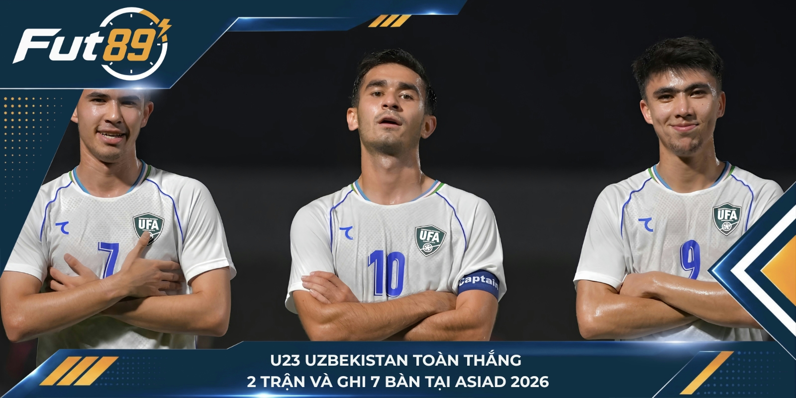 U23 Uzbekistan toàn thắng 2 trận và ghi 7 bàn tại ASIAD 2026