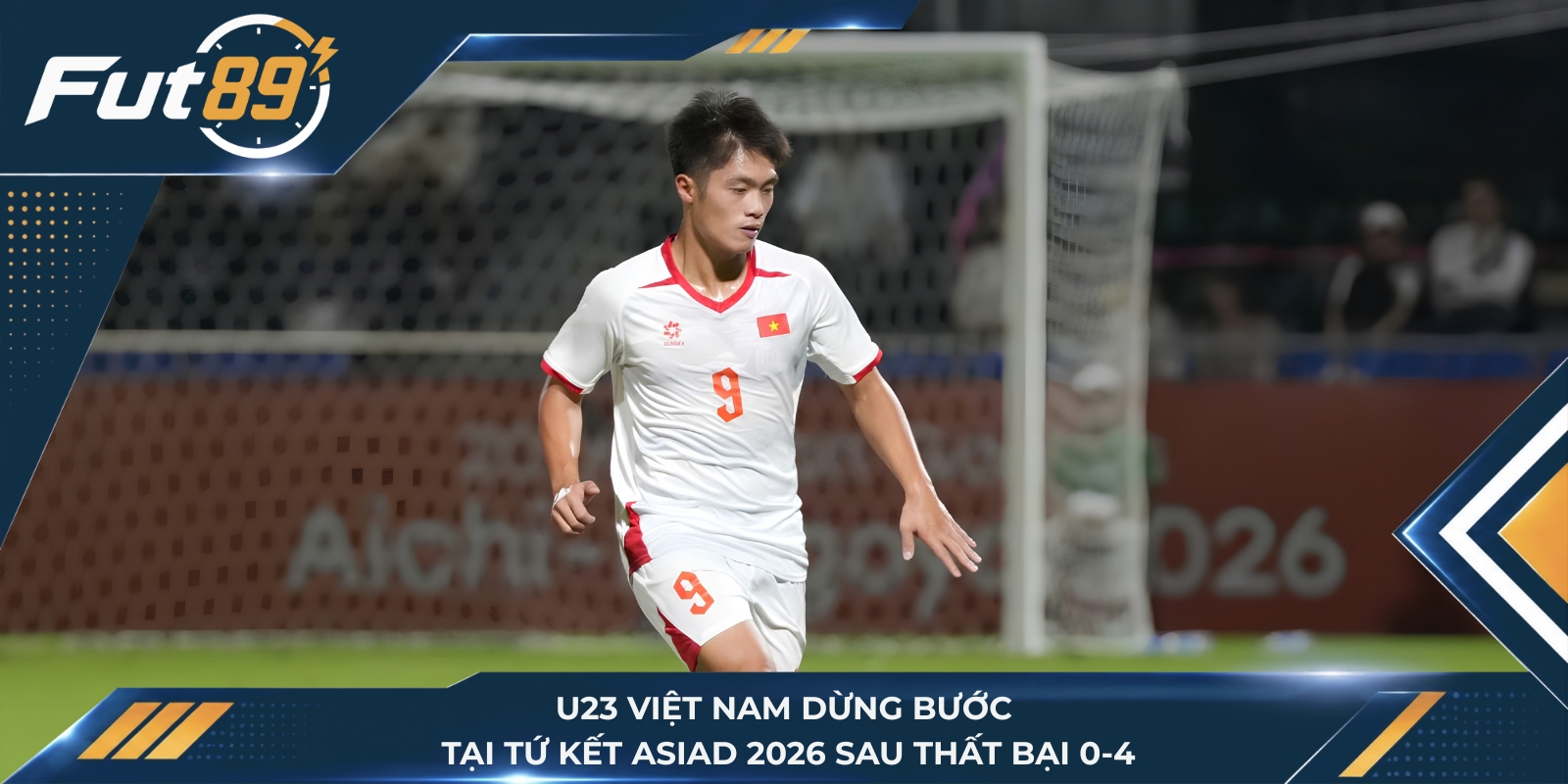 U23 Việt Nam dừng bước tại tứ kết ASIAD 2026 sau thất bại 0-4