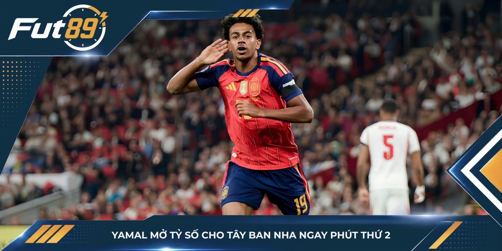Yamal mở tỷ số cho Tây Ban Nha ngay phút thứ 2