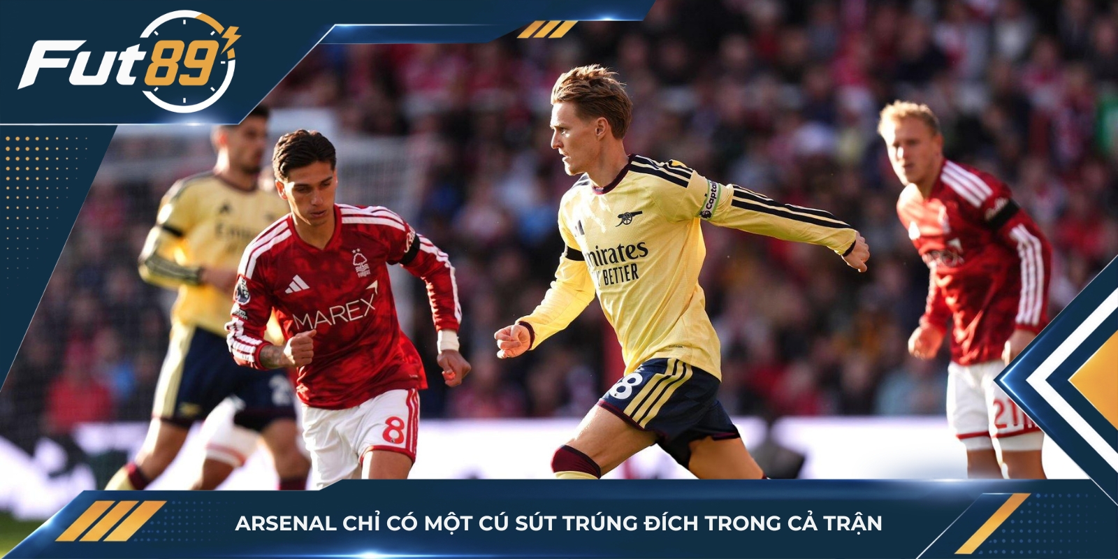 Arsenal chỉ có một cú sút trúng đích trong cả trận