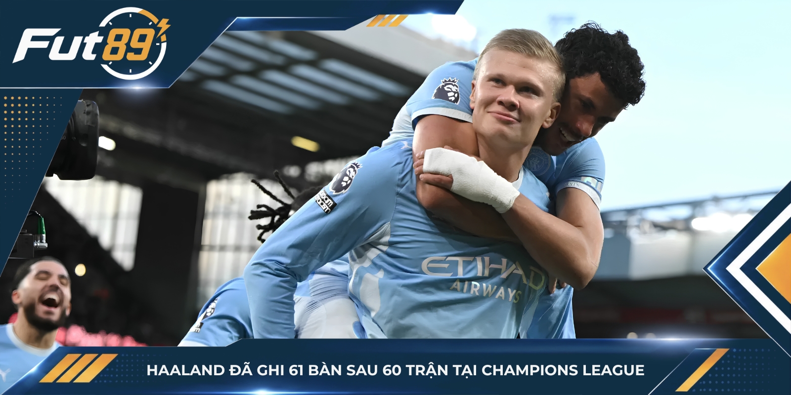 Haaland đã ghi 61 bàn sau 60 trận tại Champions League