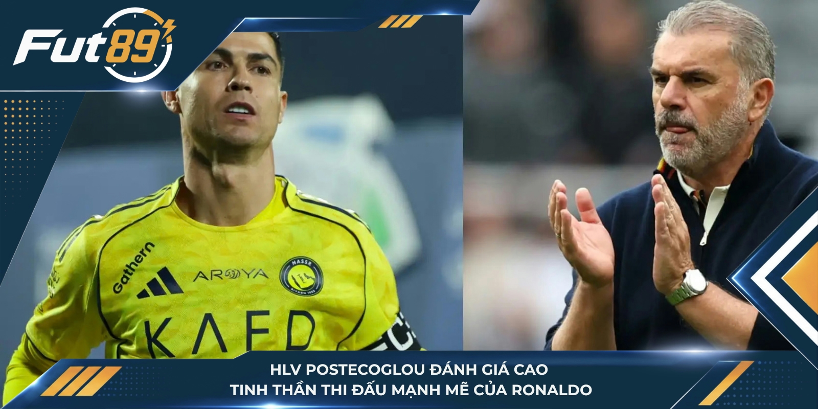 HLV Postecoglou đánh giá cao tinh thần thi đấu mạnh mẽ của Ronaldo