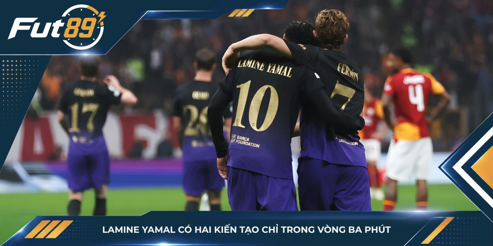Lamine Yamal có hai kiến tạo chỉ trong vòng ba phút