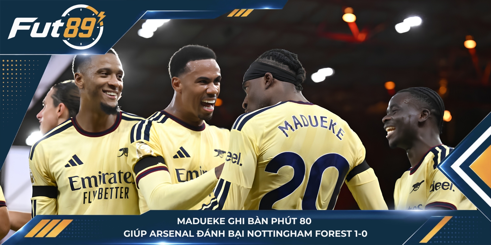 Madueke ghi bàn phút 80 giúp Arsenal đánh bại Nottingham Forest 1-0