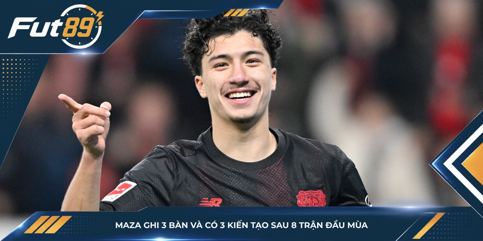 Maza ghi 3 bàn và có 3 kiến tạo sau 8 trận đầu mùa