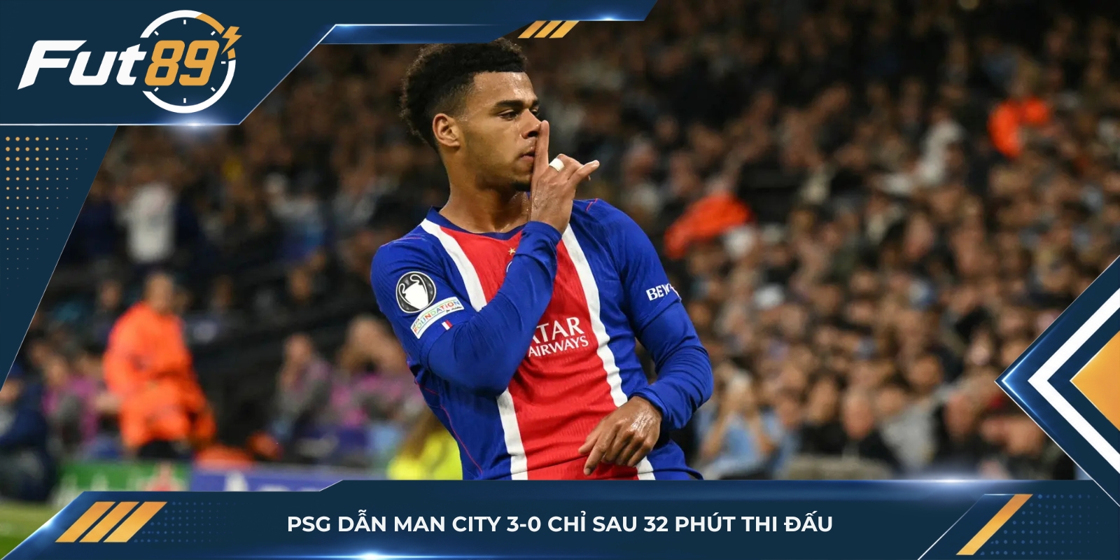 PSG dẫn Man City 3-0 chỉ sau 32 phút thi đấu