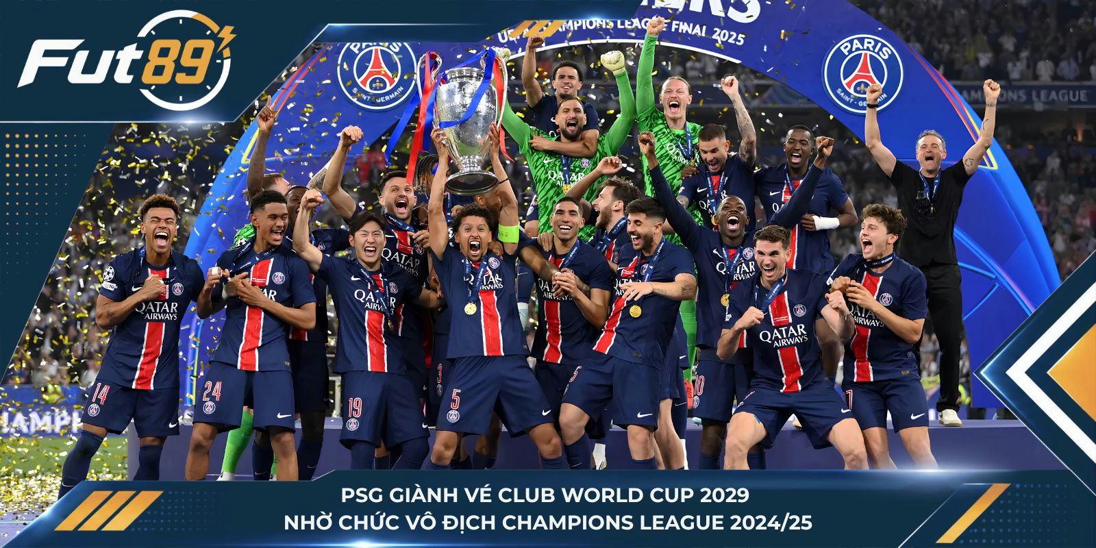 PSG giành vé Club World Cup 2029 nhờ chức vô địch Champions League 2024/25