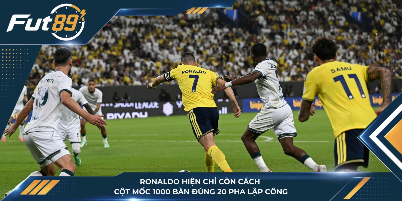 Ronaldo hiện chỉ còn cách cột mốc 1000 bàn đúng 20 pha lập công