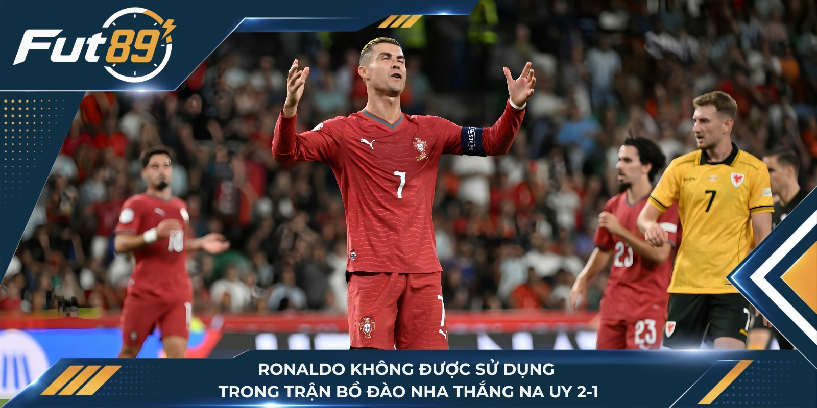 Ronaldo không được sử dụng trong trận Bồ Đào Nha thắng Na Uy 2-1