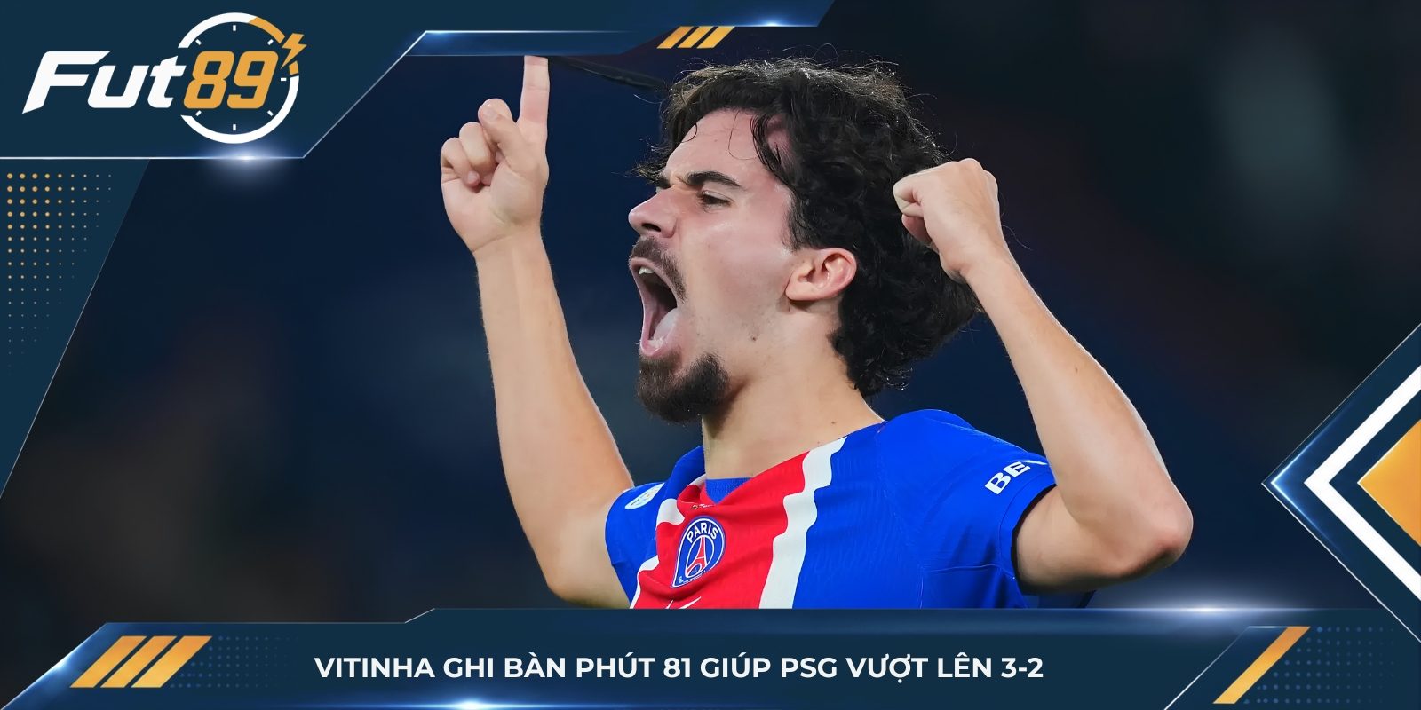 Vitinha ghi bàn phút 81 giúp PSG vượt lên 3-2