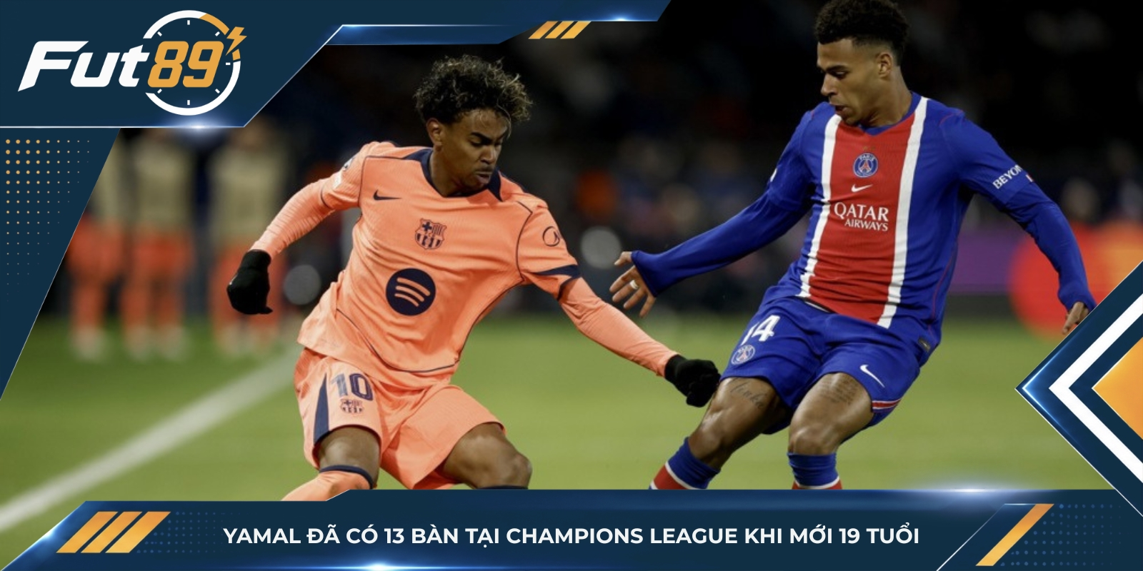 Yamal đã có 13 bàn tại Champions League khi mới 19 tuổi