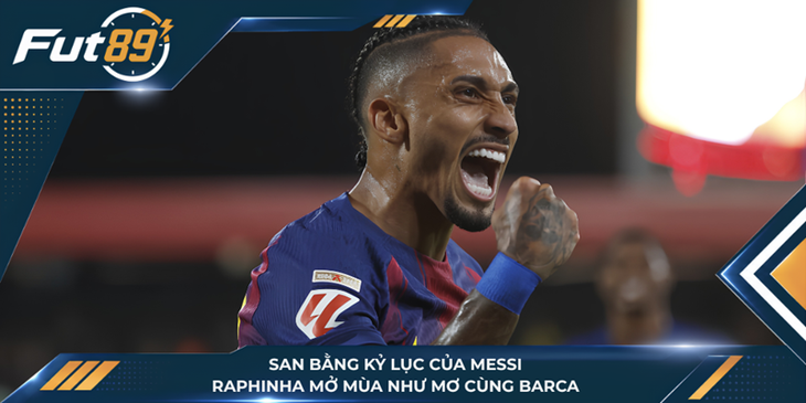 San Bằng Kỷ Lục Của Messi, Raphinha Mở Mùa Như Mơ Cùng Barca