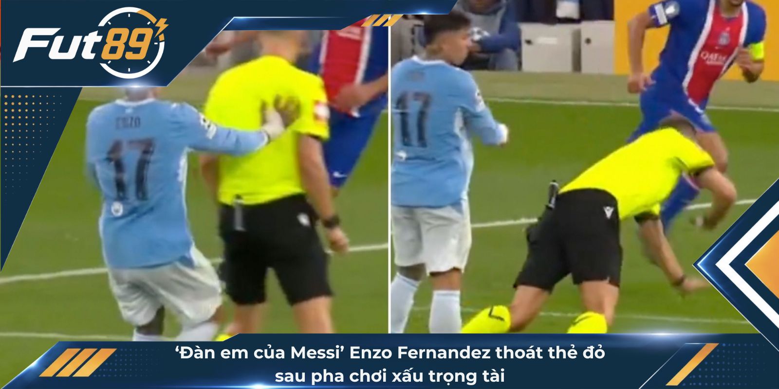 ‘Đàn Em Của Messi’ Enzo Fernandez Thoát Thẻ Đỏ Sau Pha Chơi Xấu Trọng Tài