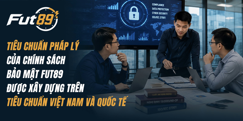 Tiêu chuẩn pháp lý của chính sách bảo mật FUT89 được xây dựng trên tiêu chuẩn Việt Nam và quốc tế