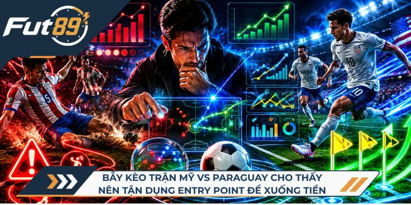 Bẫy kèo trận Mỹ vs Paraguay cho thấy nên tận dụng Entry Point để xuống tiền
