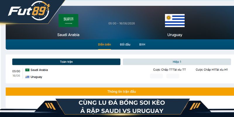 Cùng Lu Đá Bổng soi kèo Ả Rập Saud vs Uruguay