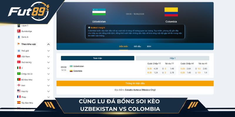 Lu Đá Bổng soi kèo Uzbekistan vs Colombia
