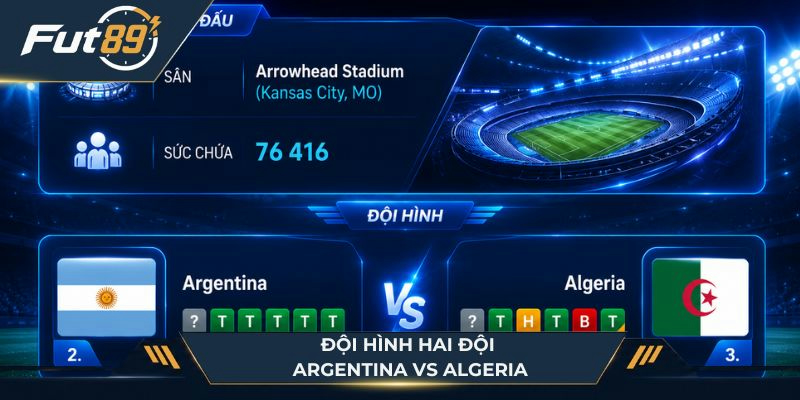Đội hình hai đội Argentina vs Algeria