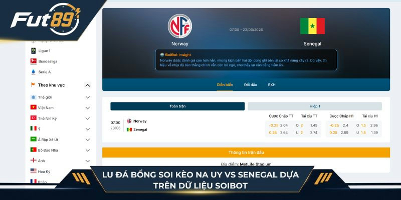 Cùng Lu Đá Bổng soi kèo Na Uy vs Senegal