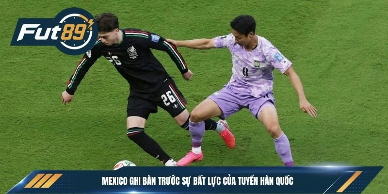 Mexico ghi bàn trước sự bất lực của tuyển Hàn Quốc