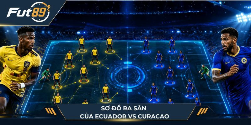 Sơ đồ ra sân của Ecuador vs Curacao