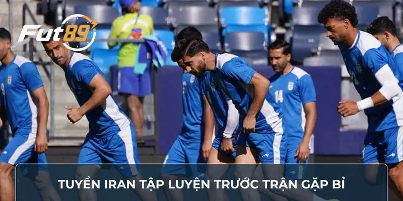 Tuyển Iran tập luyện trước trận Bỉ