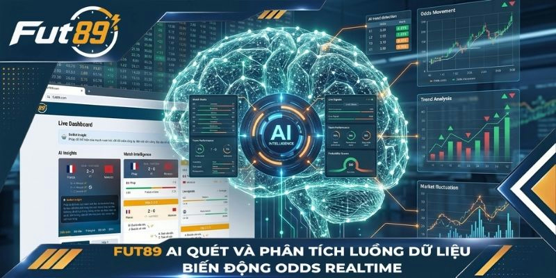 Fut89 AI quét và phân tích luồng dữ liệu biến động odds realtime