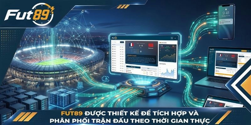 Fut89 được thiết kế để tích hợp và phân phối trận đấu theo thời gian thực