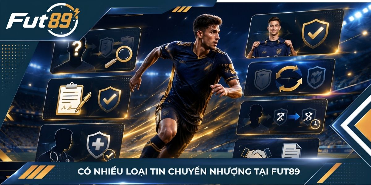 Có nhiều loại tin chuyển nhượng tại Fut89