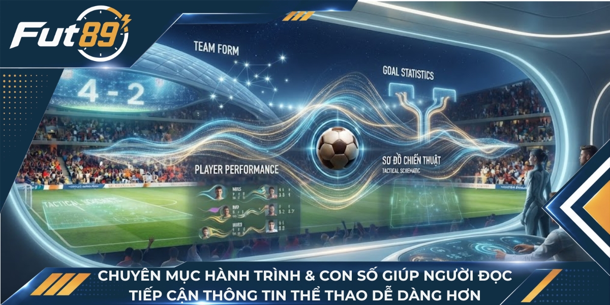 Chuyên mục hành trình & con số giúp người đọc tiếp cận thông tin thể thao dễ dàng hơn